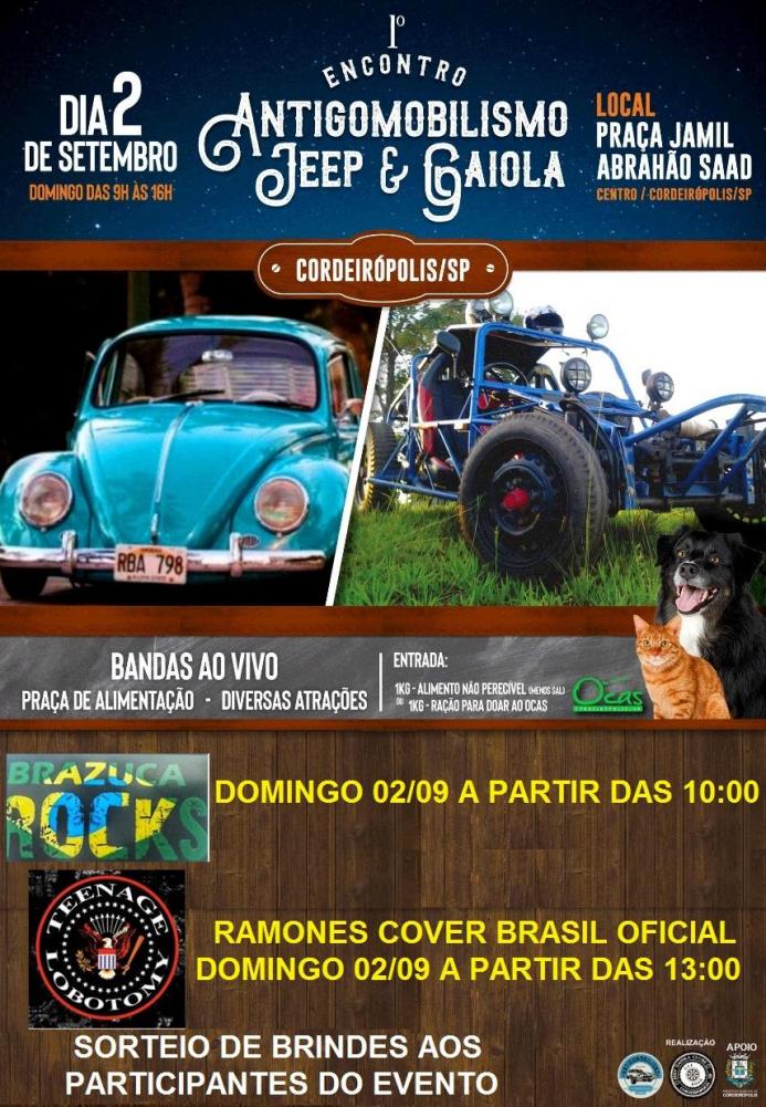 1° Encontro Antigomobilismo Jeep e Gaiola de Cordeirópolis