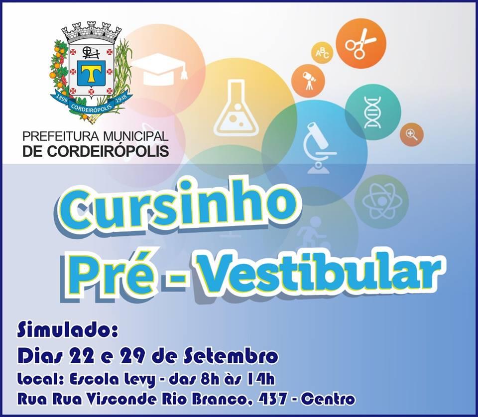 Prefeitura de Cordeirópolis abre inscrições para “Simulado do Enem”