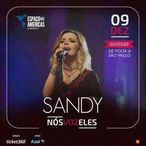 Sandy chega ao Espaço das Américas com turnê 