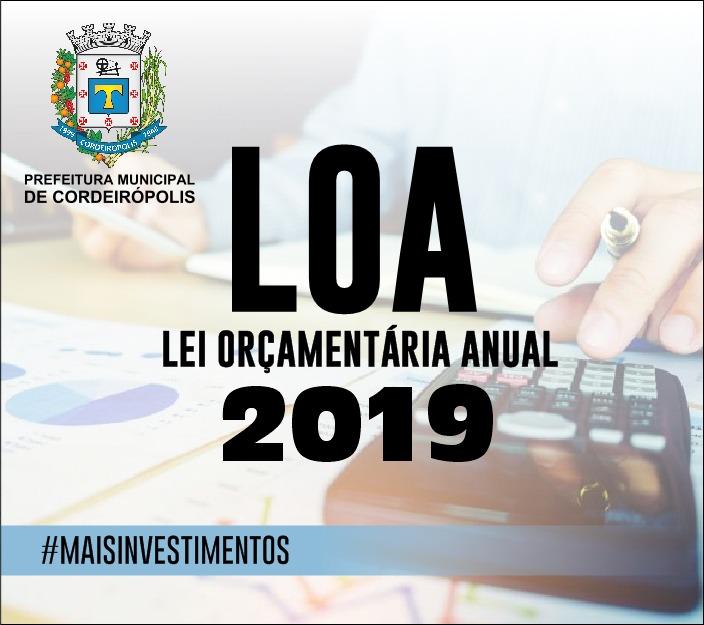 Orçamento para 2019 prevê R$ 27 milhões em investimentos