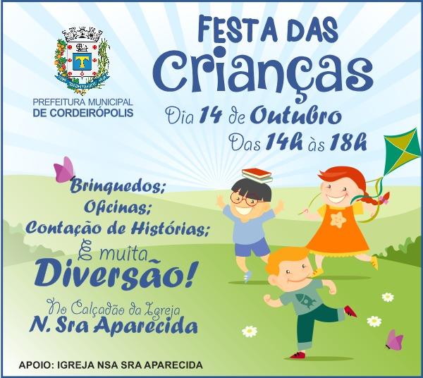 Prefeitura realizará uma programação especial para as crianças da cidade