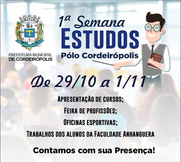 Prefeitura promove 1ª Semana de Estudos 2018 em Cordeirópolis