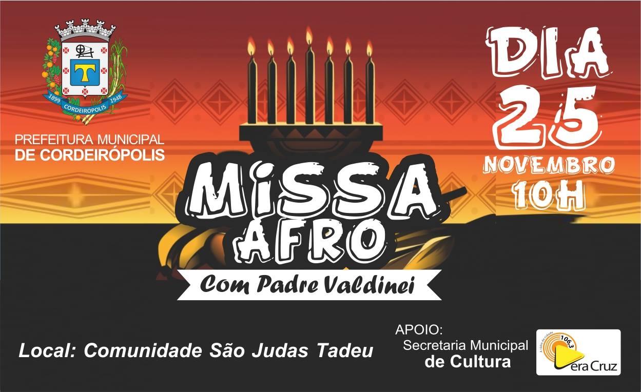 Consciência Negra: Jardim Eldorado receberá Missa Afro no dia 25 de novembro