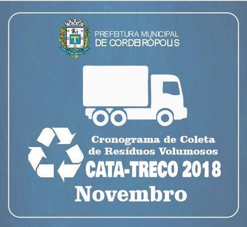 Serviço do cata-treco passará nesta sexta nos bairros São Francisco e Jd. São Luís