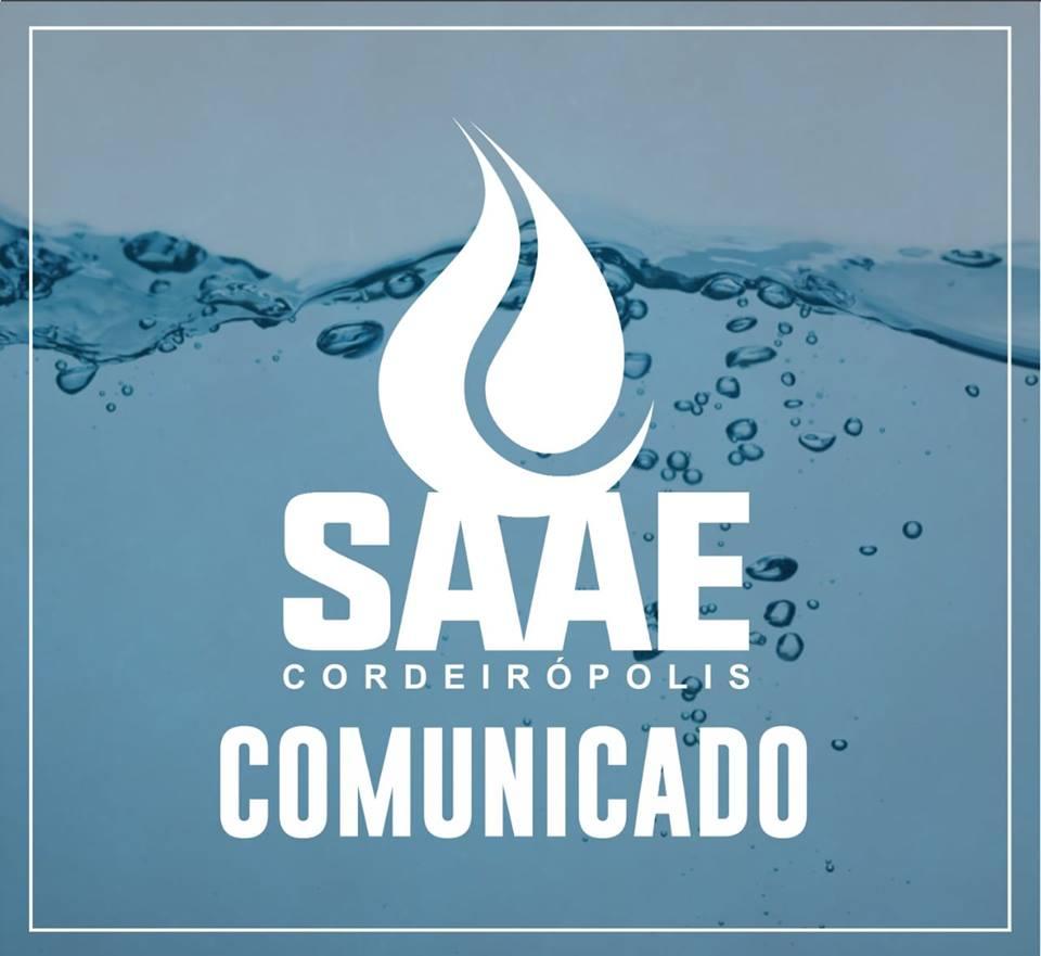 Comunicado SAAE de Cordeirópolis