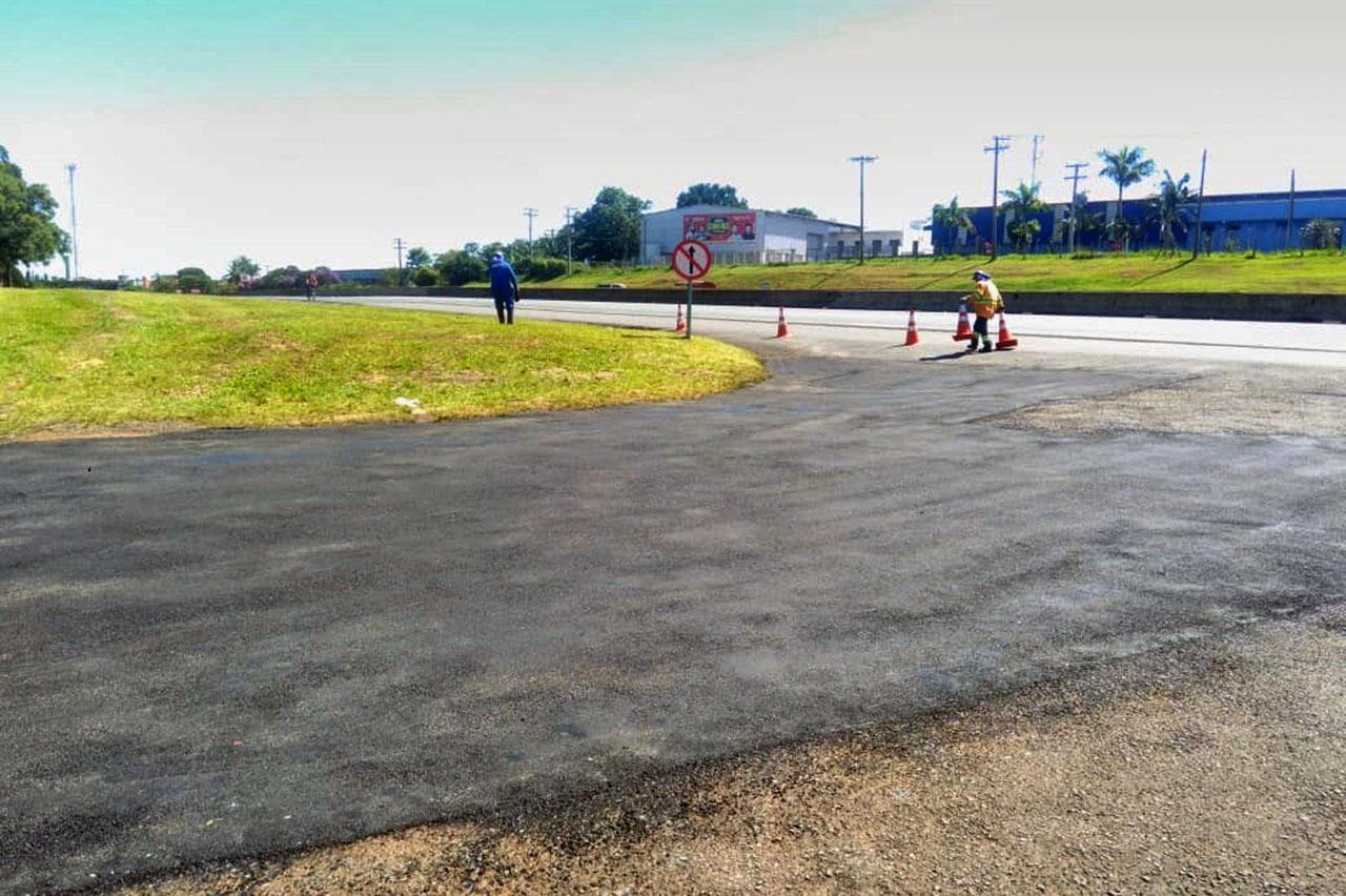 Prefeitura de Limeira realiza manutenção emergencial em acesso para rodovia Anhanguera