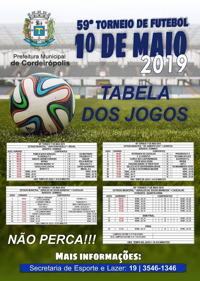 Tradicional Torneio de Futebol 1º de Maio contará com a participação de 40 equipes
