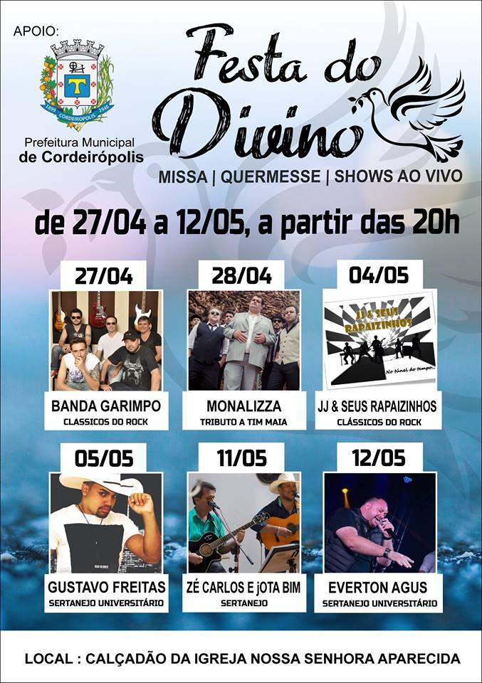 4ª edição da Festa do Divino será celebrada em Cordeirópolis