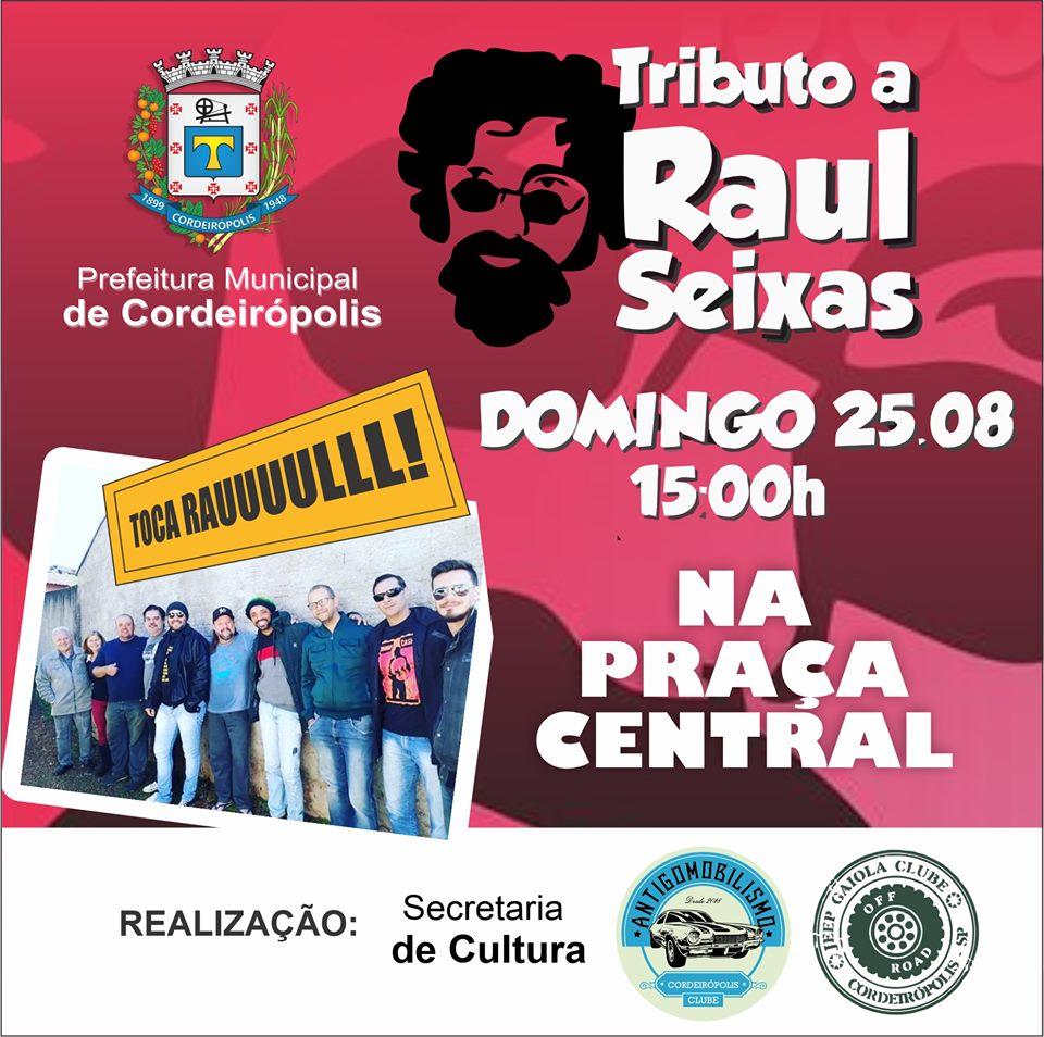 Praça Central de Cordeirópolis receberá tributo a Raul Seixas