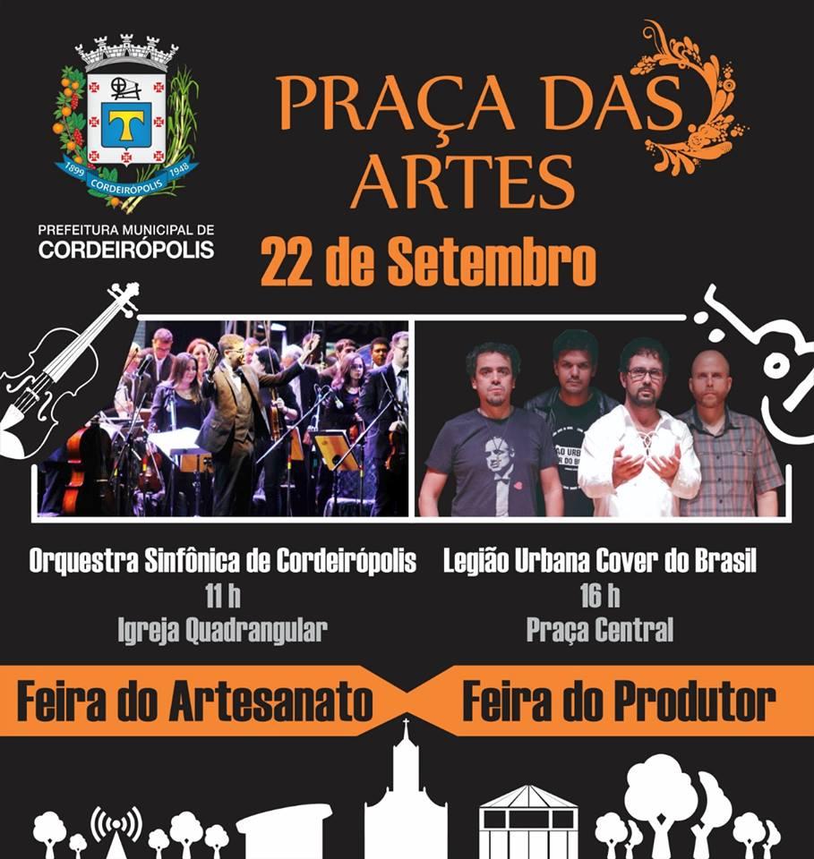 Próxima edição da Praça das Artes terá show de rock e Orquestra Sinfônica