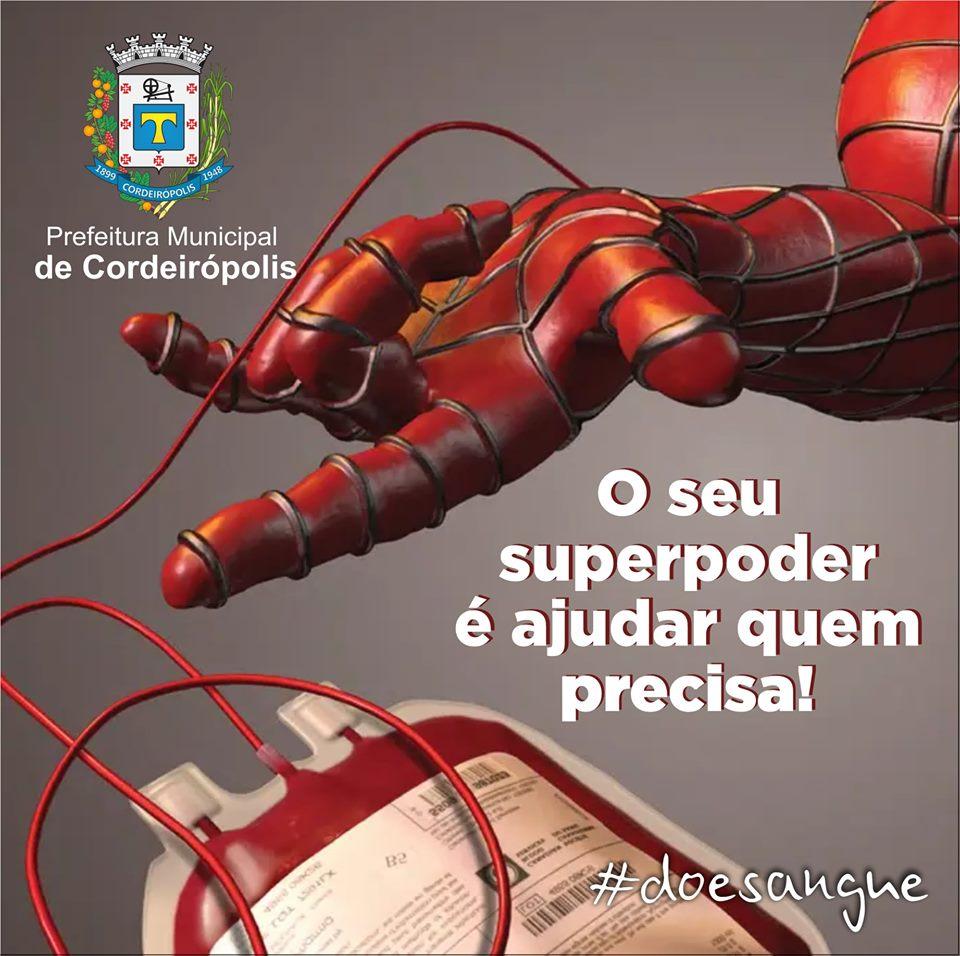 Próxima Campanha de Doação de Sangue será no dia 09 de novembro