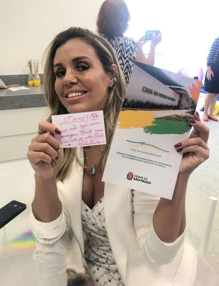 Renata Banhara prestigia inauguração da Casa da Mulher Brasileira em SP