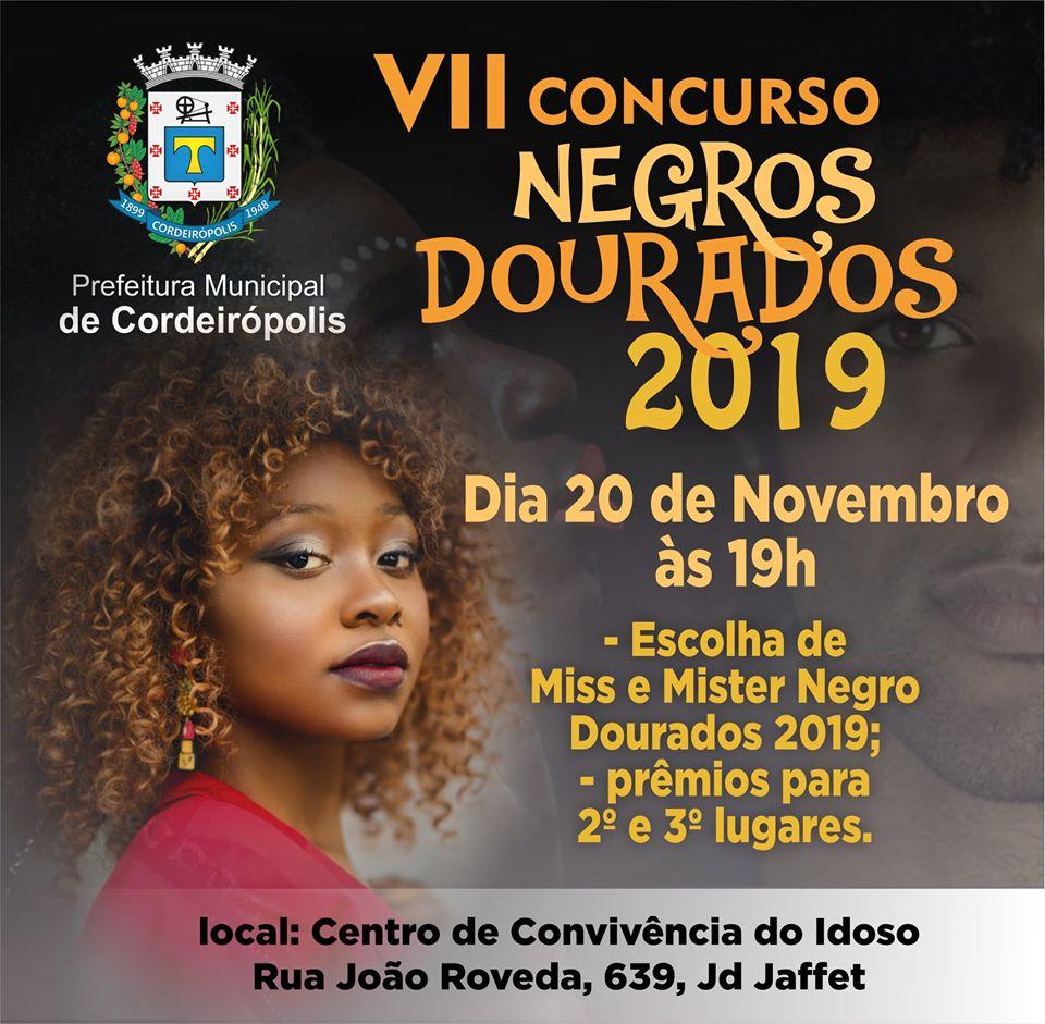 7ª edição do Concurso Negros Dourados ocorrerá no dia 20 de novembro