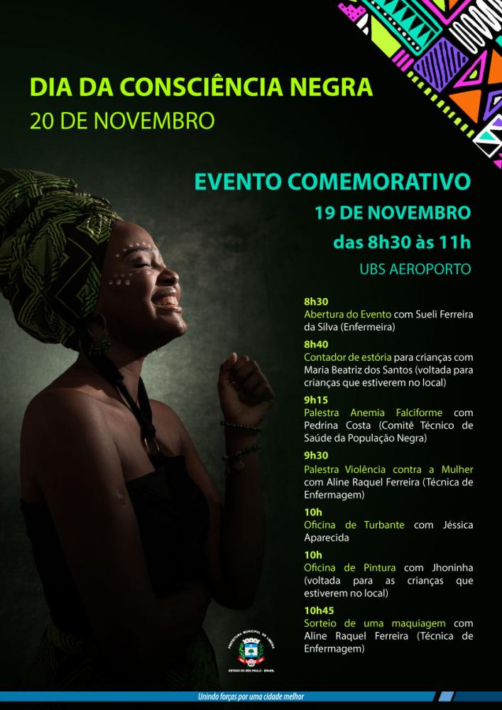 Dia da Consciência Negra estará em destaque na UBS Aeroporto em Limeira