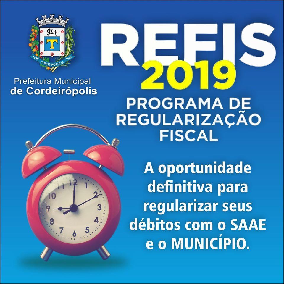 Prefeitura de Cordeirópolis abre Refis 2019 e oferece chance para contribuinte acertar dívidas