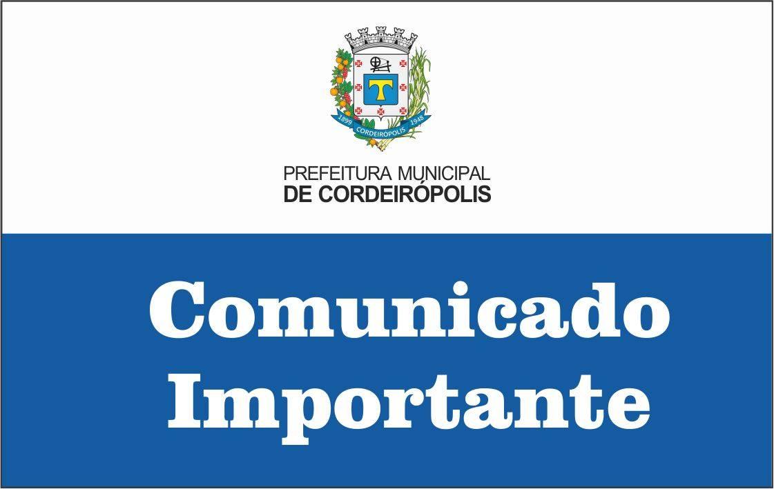 Comunicado do Posto de Atendimento ao Trabalhador de Cordeirópolis