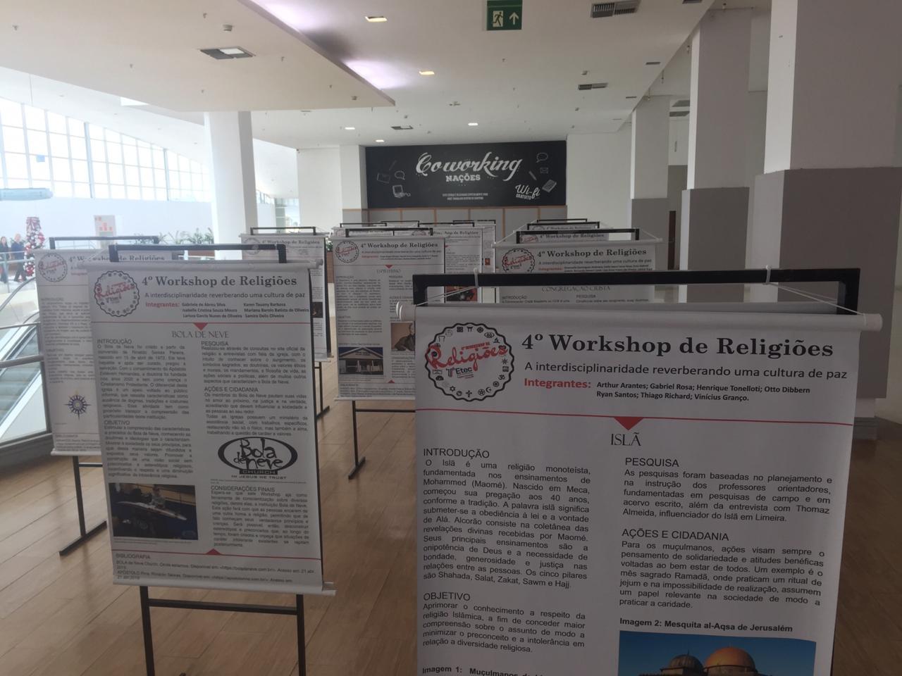 Shopping Nações Limeira sedia exposição sobre intolerância religiosa