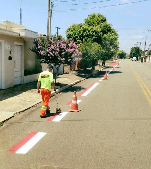 Prefeitura revitaliza 8 km de ciclofaixa para ciclistas em Cordeirópolis