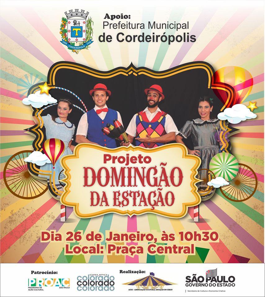 Neste domingo (26) a Praça Central de Cordeirópolis receberá espetáculo de circo