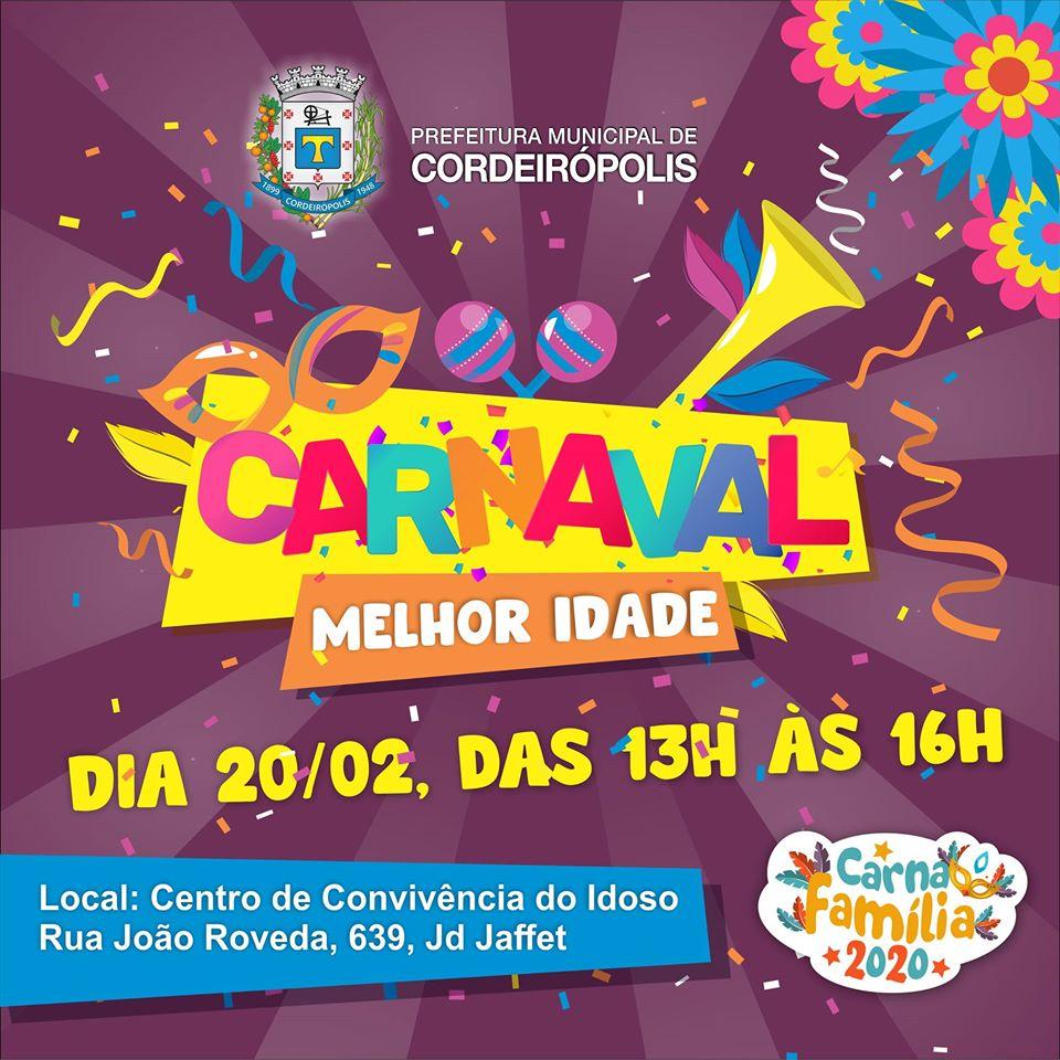 Programação de Carnaval começa nesta quinta (20) com matinê no CCI