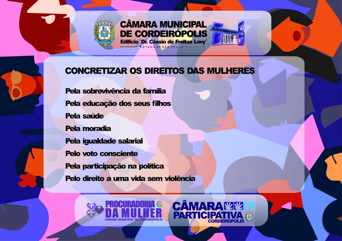 Procuradoria da Mulher da Câmara de Cordeirópolis faz campanha de conscientização dos direitos das mulheres