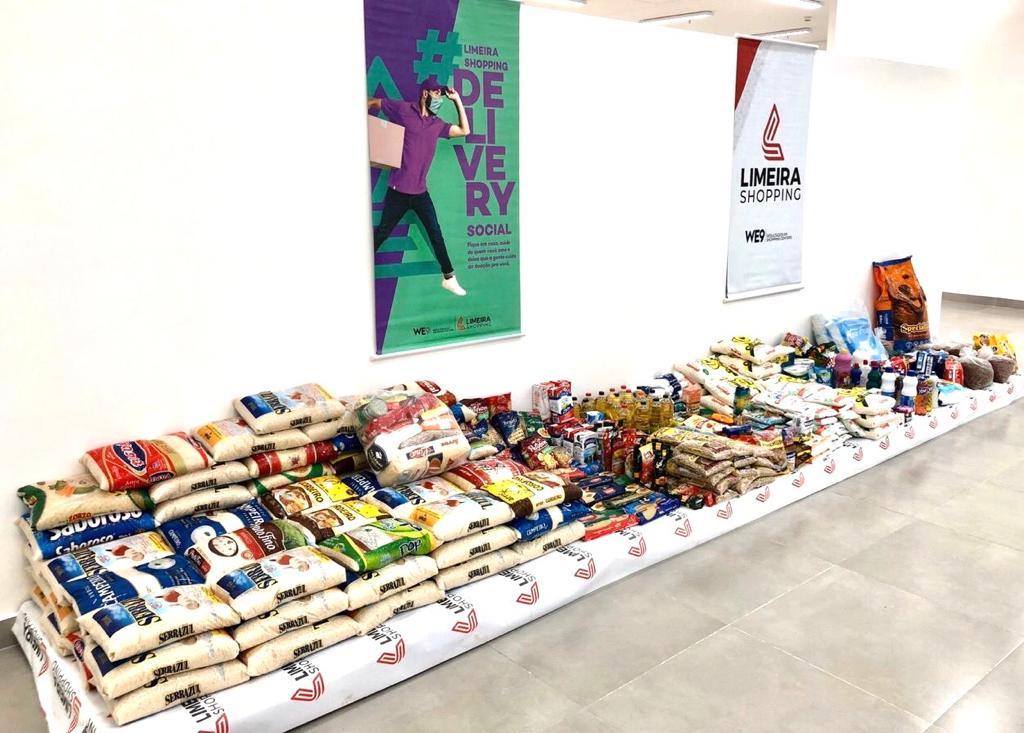 Limeira Shopping entrega mais de 1 tonelada de alimentos ao Fundo Social