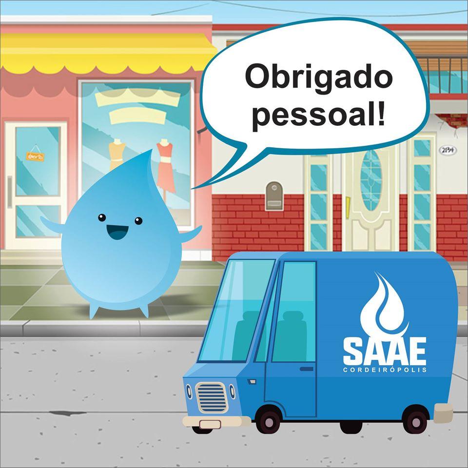 Saaezinho é o nome escolhido para o mascote do SAAE Cordeirópolis