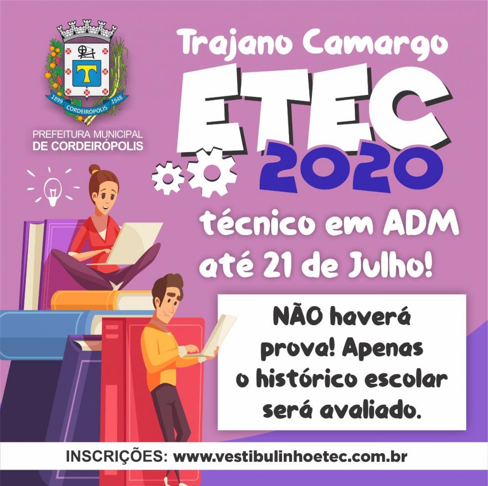 Etec Trajano Camargo oferece técnico em administração em Cordeirópolis