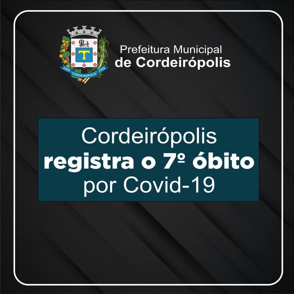 Cordeirópolis registra o 7º óbito por Covid-19
