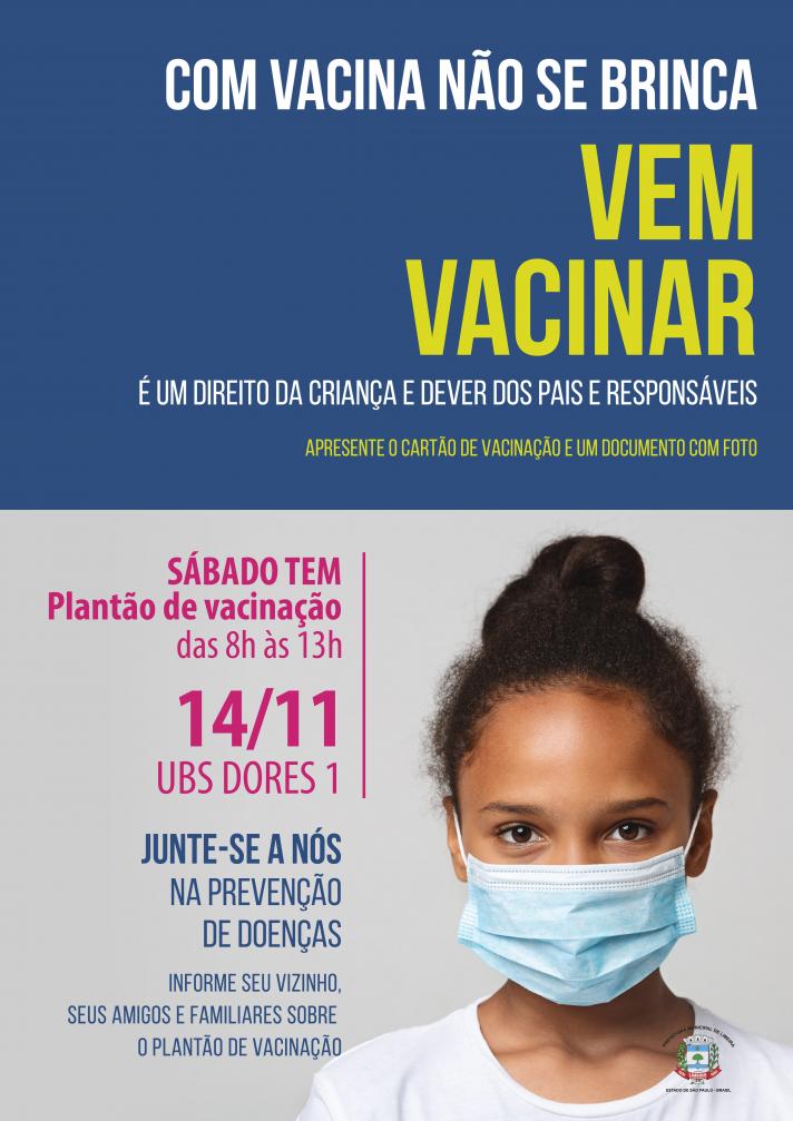UBS Dores 1 em Limeira recebe Plantão de Vacinação no sábado