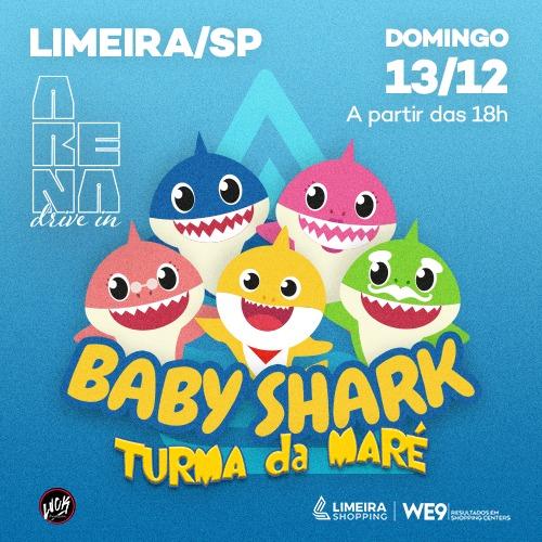 Baby Shark leva diversão às famílias na Arena Drive-In do Limeira Shopping