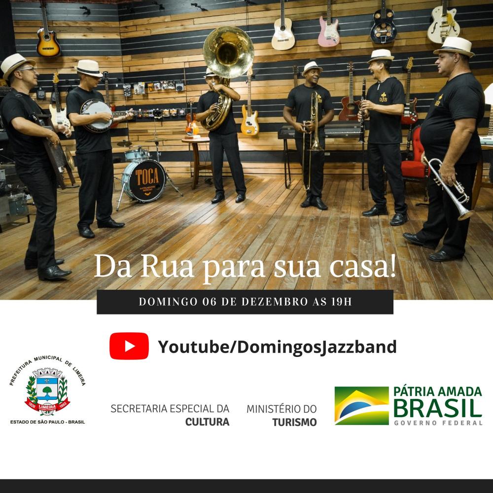 Domingos Jazz Band apresenta “Da Rua Para Sua Casa” neste domingo