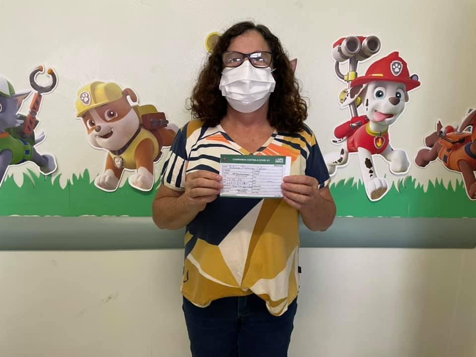 Vice-prefeita de Cordeirópolis foi vacinada com a primeira dose da AstraZeneca