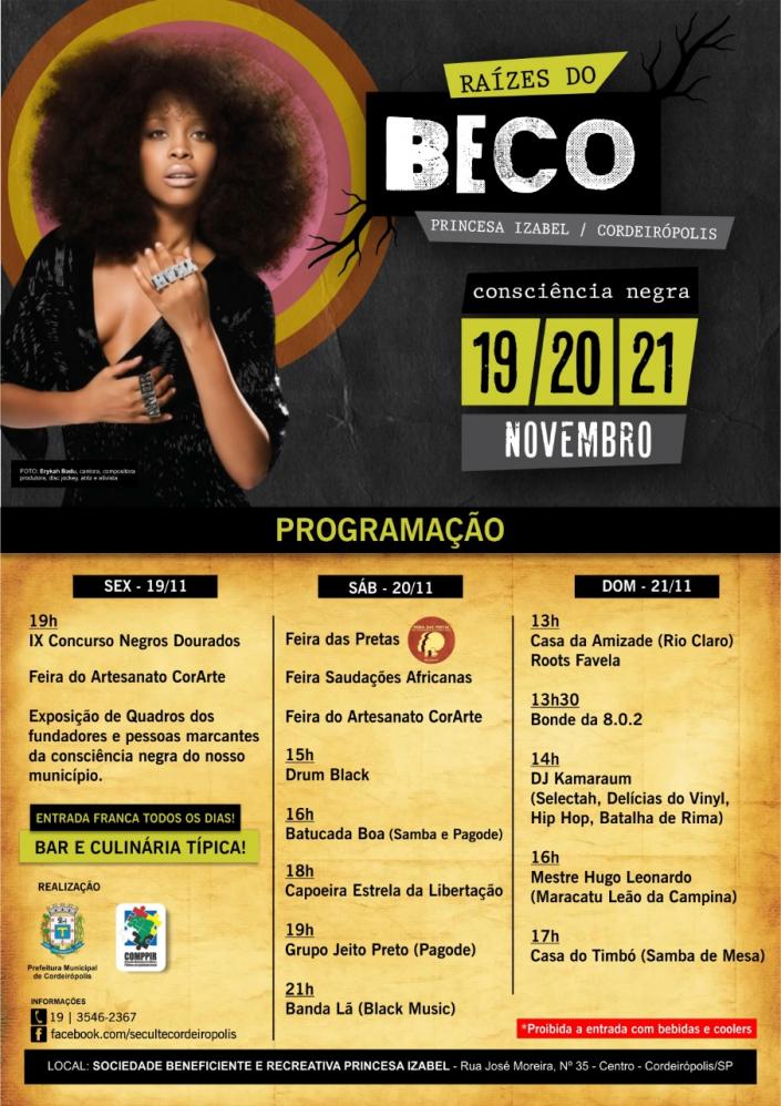 Confira a programação para o mês da Consciência Negra