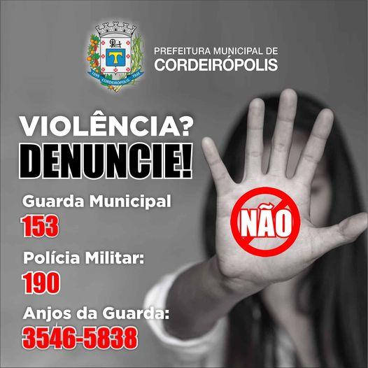 Prefeitura de Cordeirópolis reforça canais de denúncia em casos de violência doméstica