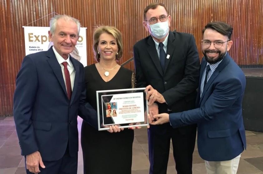Prefeito de Limeira recebe Prêmio Expressão Regional