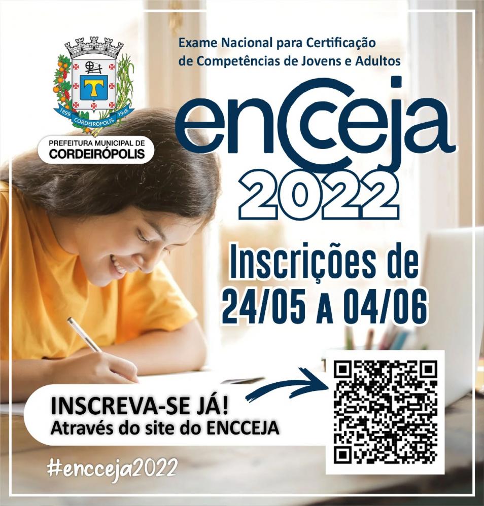 Encceja 2022 - inscrições abertas!