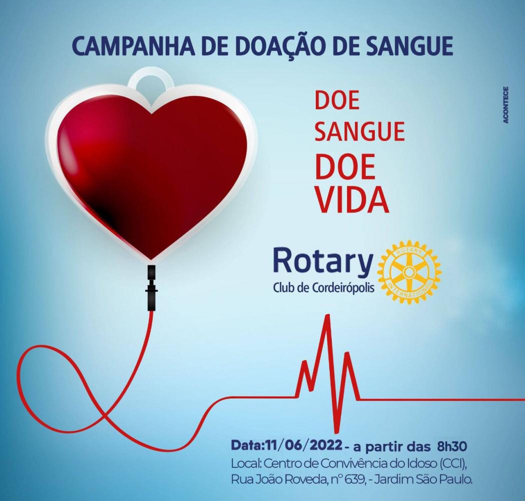 Rotary Club de Cordeirópolis realiza campanha de doação de sangue