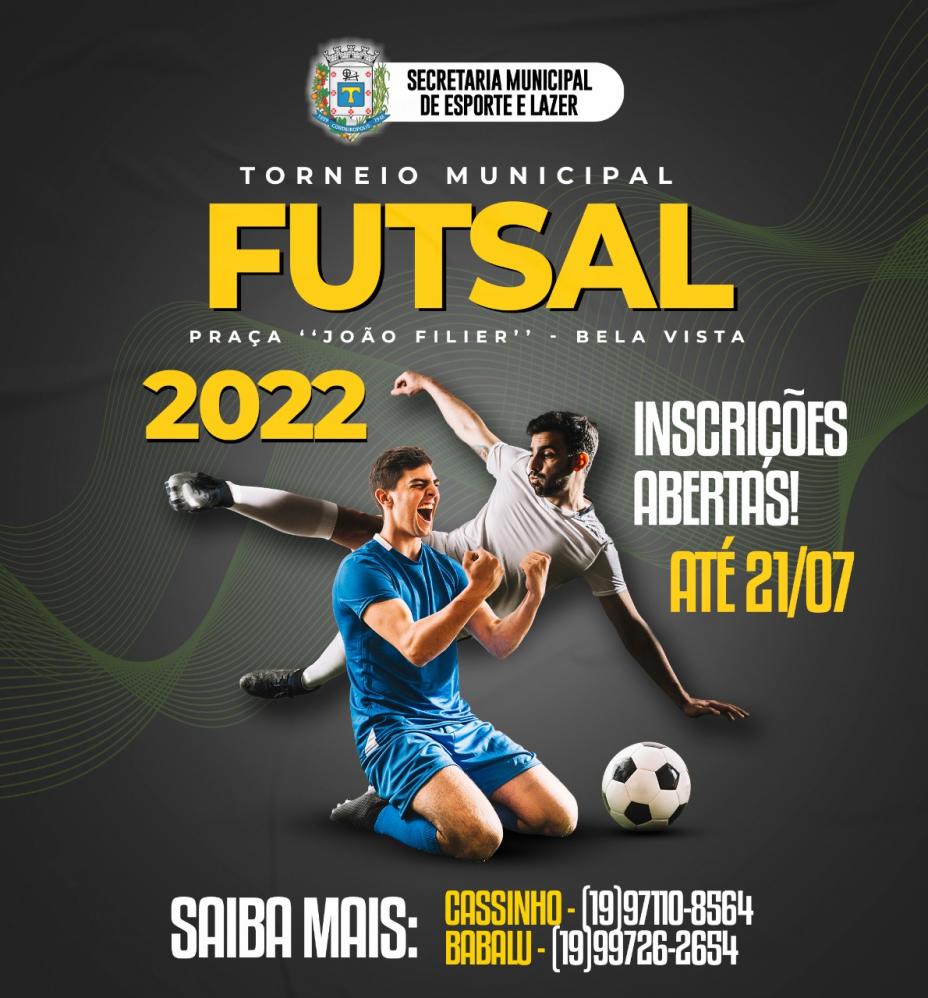 Inscrições abertas para o Torneio Municipal de Futsal em Cordeirópolis