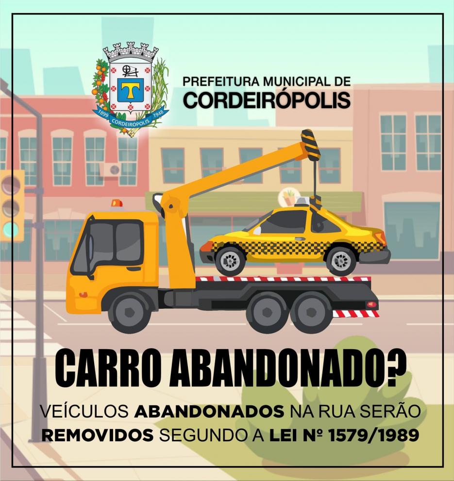 Atenção proprietários de veículos abandonados de Cordeirópolis