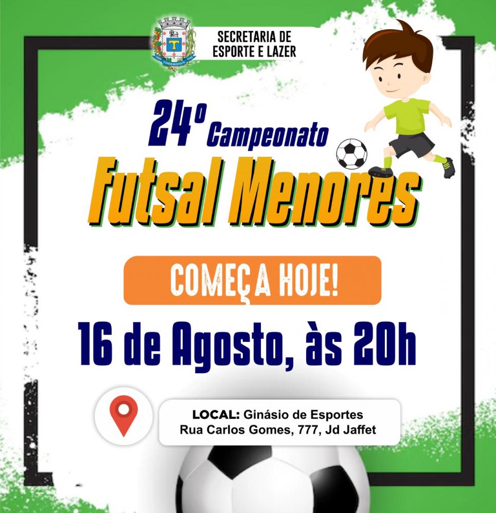 Campeonato Municipal de Futsal Menores está de volta em Cordeirópolis