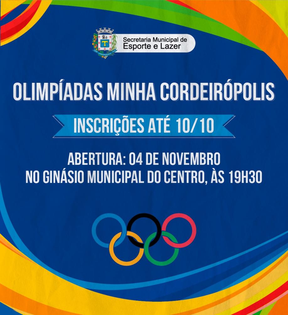 Inscrições abertas para Olímpiadas 