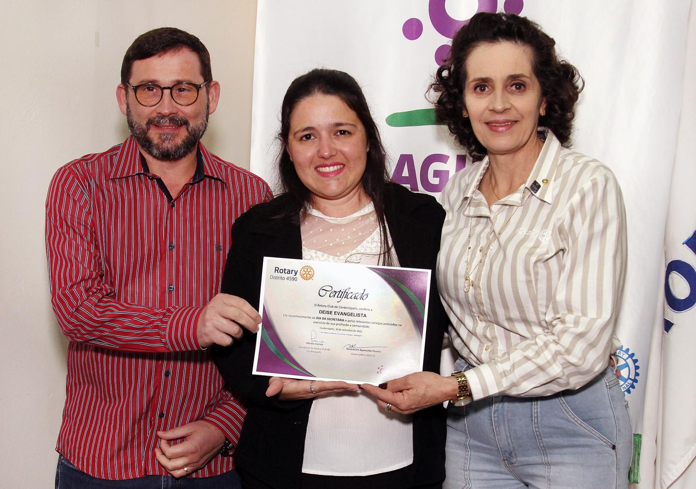Rotary de Cordeirópolis entrega doações para entidades beneficentes