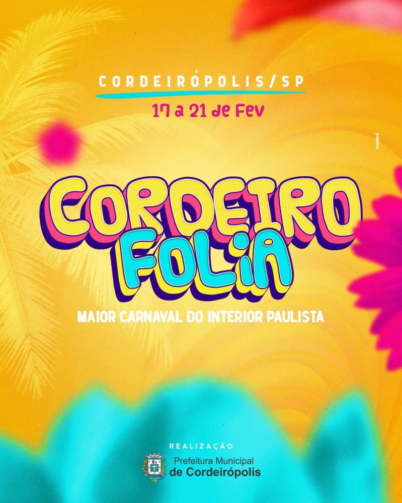 Cordeirópolis divulga programação do Carnaval 2023
