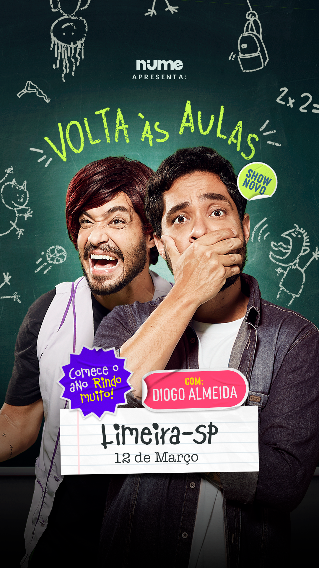 Stand-up de Diogo Almeida é neste domingo (12)