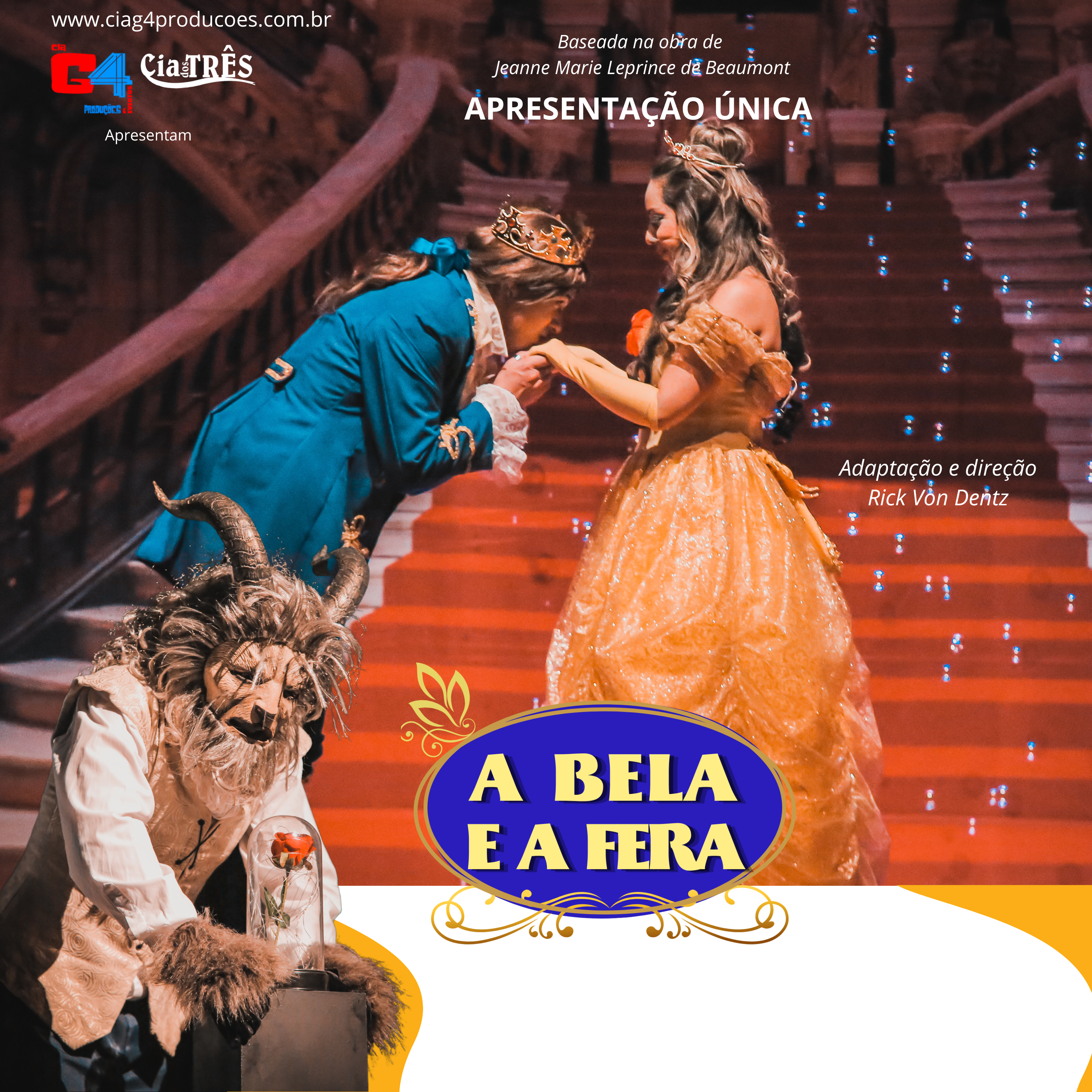 Espetáculo “A Bela e a Fera” é neste domingo (28) em Limeira
