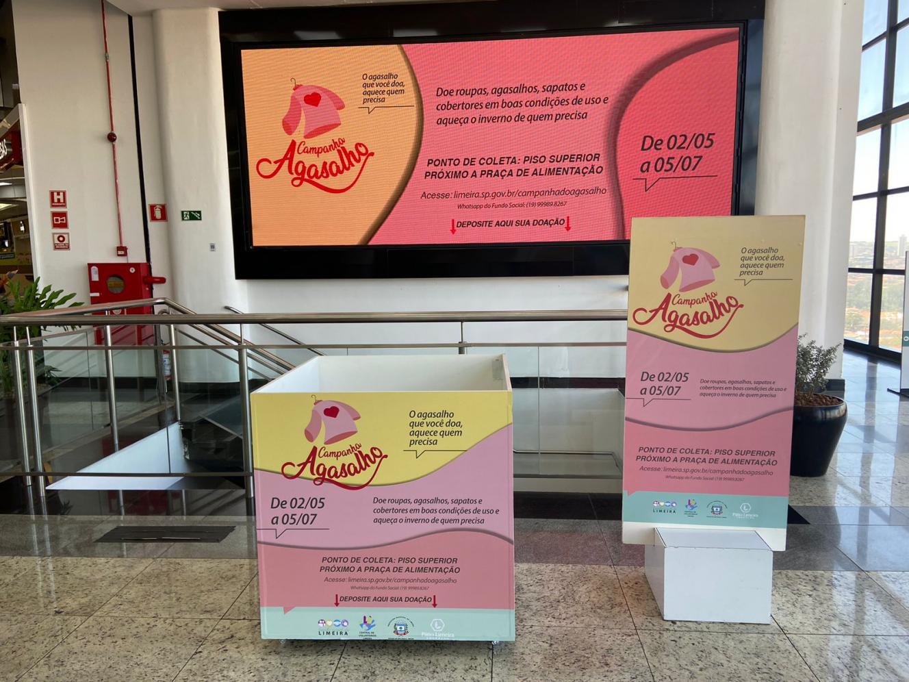 Pátio Limeira Shopping é ponto de coleta da “Campanha do Agasalho 2023”