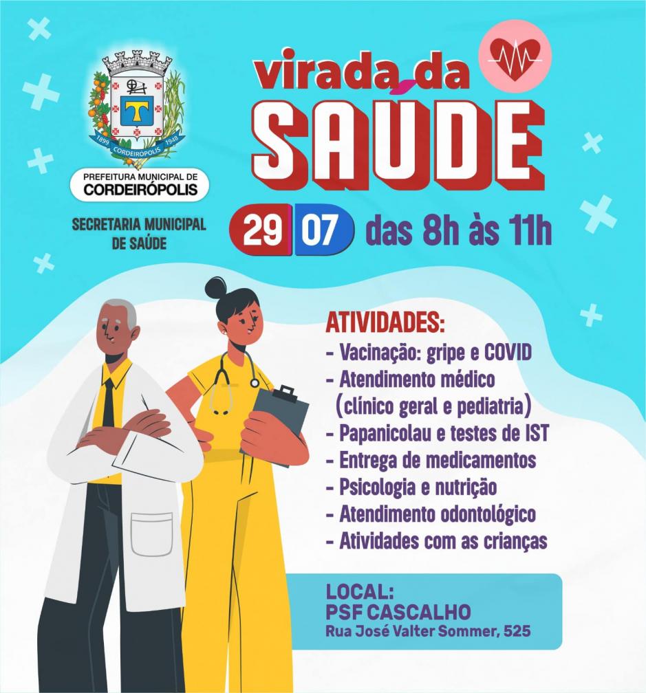 PSF Cascalho receberá Virada da Saúde neste sábado (29)