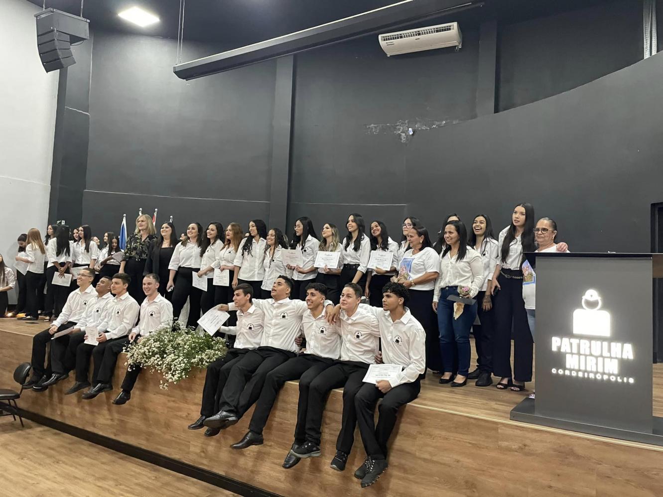 Novas turmas recebem certificado da Patrulha Mirim de Cordeirópolis