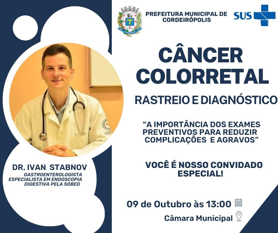 Secretaria de Saúde de Cordeirópolis promove palestra sobre prevenção de câncer colorretal